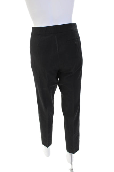 J Crew Women's Hook Closure Straight Ankle Pants Black Size 4