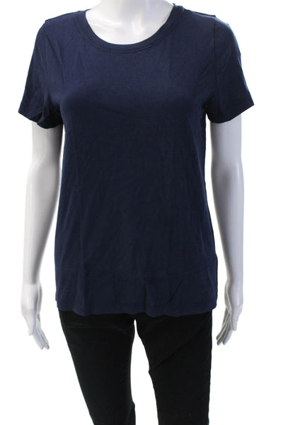 J Crew Women's Short Sleeves Basic T-Shirt Navy Blue Size S