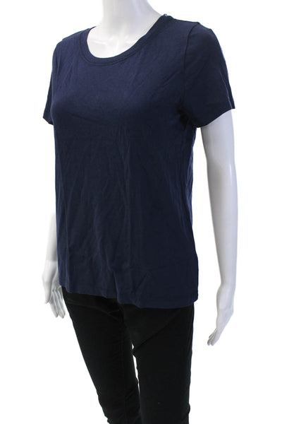 J Crew Women's Short Sleeves Basic T-Shirt Navy Blue Size S