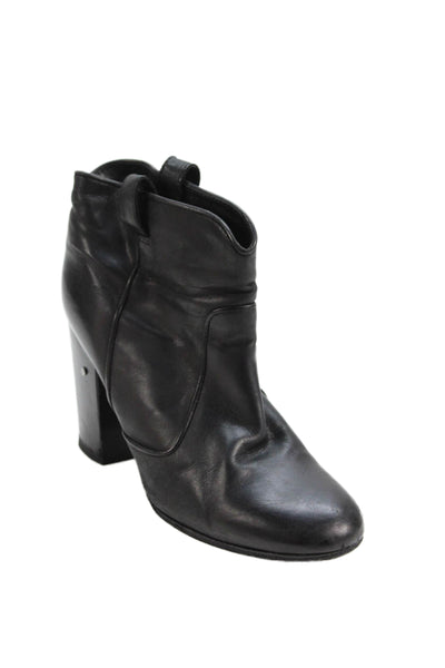 Lauren Decade Womens Leather Pull On Pete Ankle Boots Black Sie 38.5 8.5