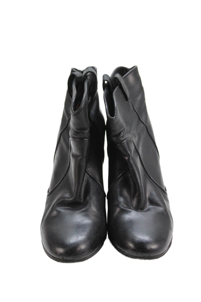 Lauren Decade Womens Leather Pull On Pete Ankle Boots Black Sie 38.5 8.5
