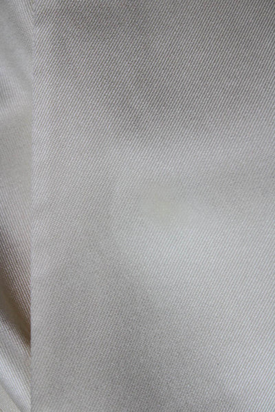 Akris Womens Silk Open Front Unlined Long Sleeve Blazer Cream Size 12