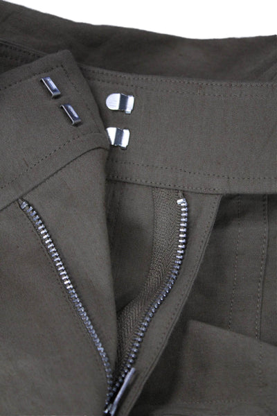 Vince Womens Linen High Waisted Cuff Ankle Cargo Jogger Pants Brown Size 00