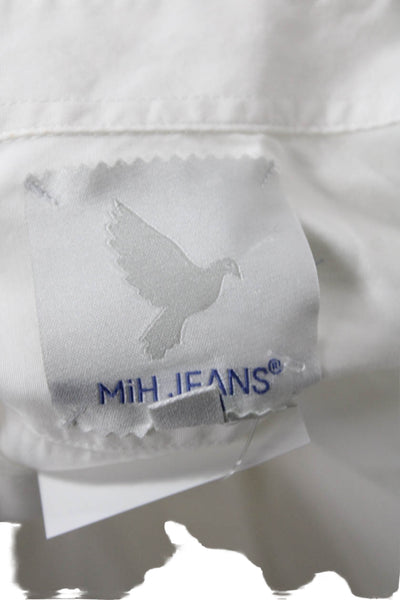 MiH Jeans Womens Cotton Collar Long Sleeve Button Down Shirt White Size S