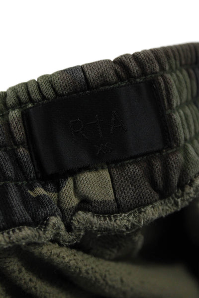 R+A Womens Elastic Waistband Camouflage Jogger Pants Brown Size XS