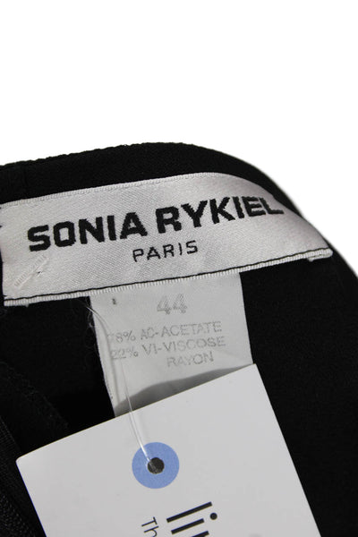 Sonia Rykiel Womens Scoop Neck Zip Back Crystal Detail Sleeveless Top Black Sz44