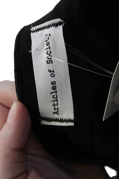 Articles of Society Women Ankle Cropped High Waist Black Pants Size 27