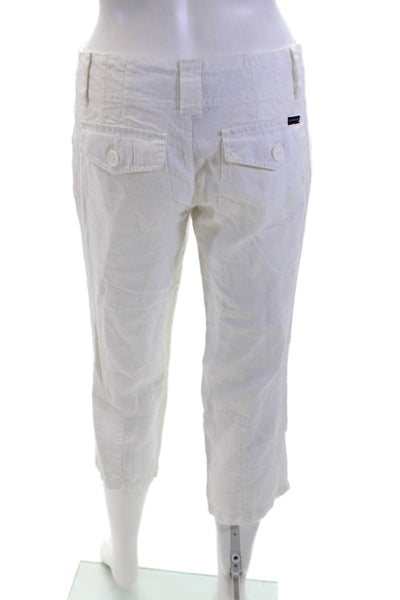 Sanctuary Women's Button Closure Cotton Ankle Pants White Size 25