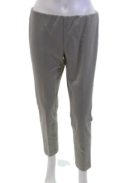 Ecru Women's Pull-On Flat Front Straight Leg Dress Pants Beige Size 4