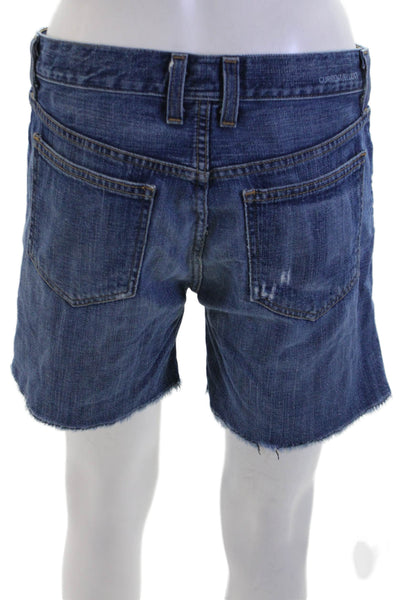 Current/Elliott Women's Medium Wash Distress Five Pocket Bermuda Shorts Size 25