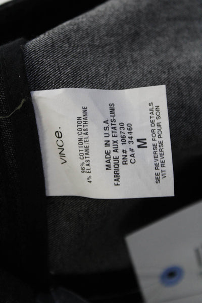 Vince Womens Zip Closure Flat Front Skinny Pants Gray Size M