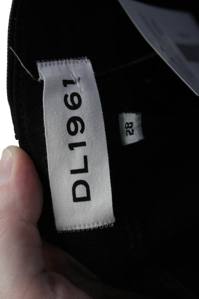 DL 1961 Women Black High Waist Biker Jegging Size 28