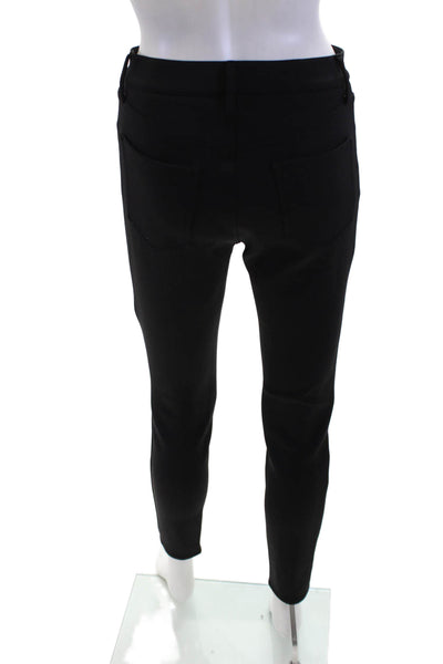 J Brand Women's Button Closure Pocket Straight Leg Pants Black Size 27