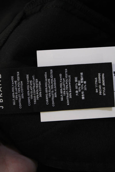 J Brand Women's Button Closure Pocket Straight Leg Pants Black Size 27