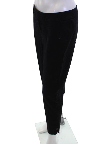 Ecru Women's Flat Front Hook Closure Straight Leg Dress Pants Black Size 4