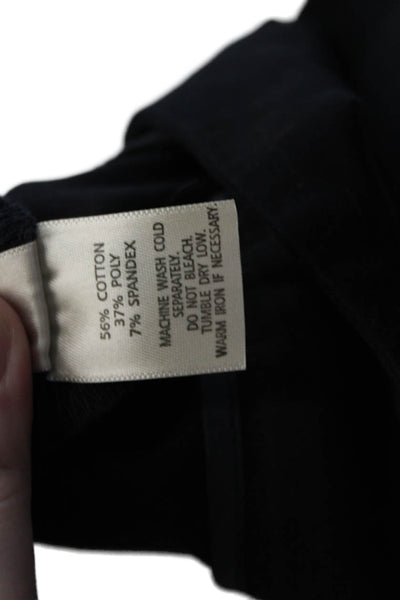 Ecru Women's Flat Front Hook Closure Straight Leg Dress Pants Black Size 4