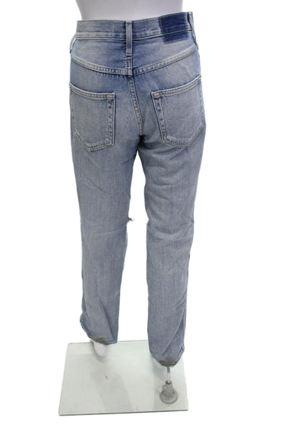 Amo Women Boyfriend Cropped Blue Jeans Size 25