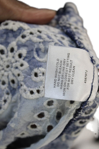 Romeo + Juliet Couture Womens Off The Shoulder Blouse Blue Size L