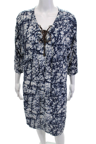 Michael Michael Kors Womens Tie-Dye Romper Blue Size L