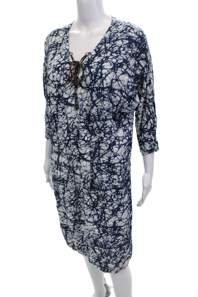 Michael Michael Kors Womens Tie-Dye Romper Blue Size L
