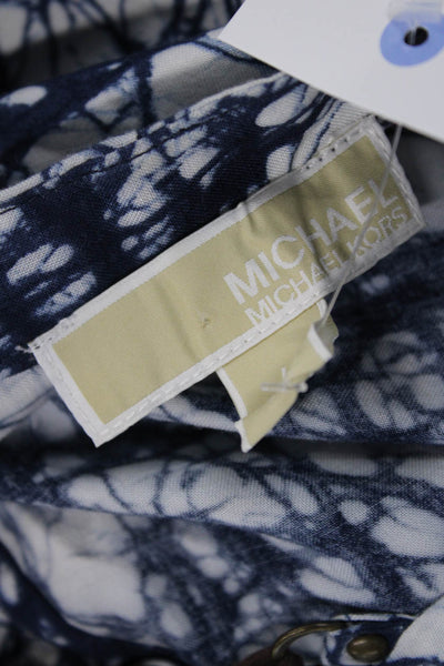 Michael Michael Kors Womens Tie-Dye Romper Blue Size L