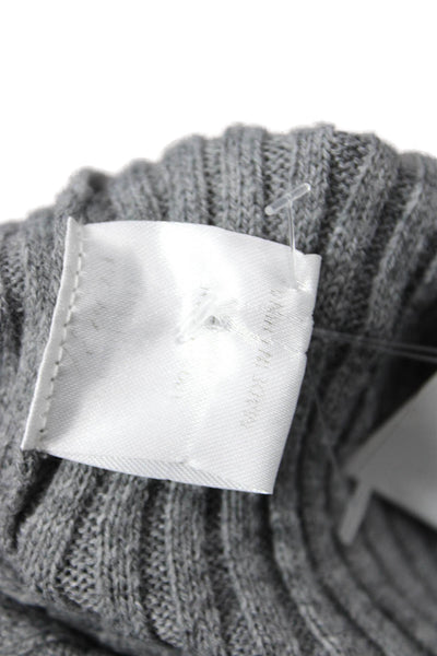 Lovers + Friends Womens Ribbed Cropped Sweater Grey Size Extra Small