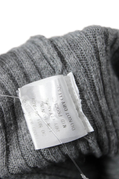 Lovers + Friends Womens Ribbed Cropped Sweater Grey Size Extra Small