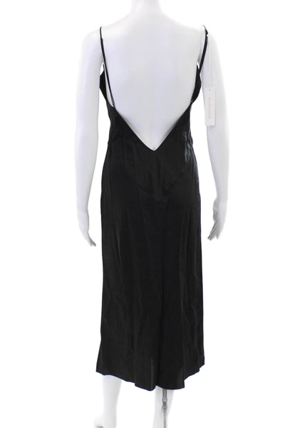 Olivia von Halle Womens Issa Jet Black Slip - Jet Black Size S
