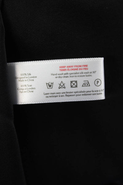Olivia von Halle Womens Issa Jet Black Slip - Jet Black Size S