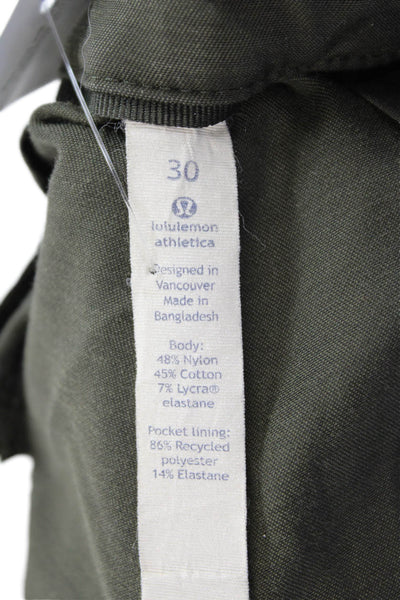 Lululemon Womens Button Zip Tapered Leg Pants Green Size EUR 30