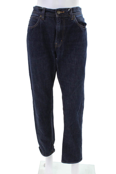 J Crew Womens Cotton Zip Button Denim Wide Leg Jeans Blue Size EUR 30