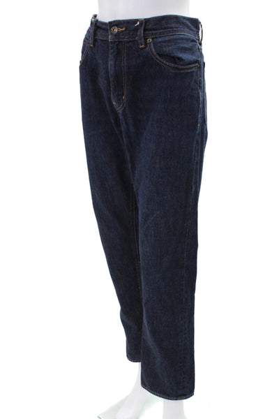 J Crew Womens Cotton Zip Button Denim Wide Leg Jeans Blue Size EUR 30