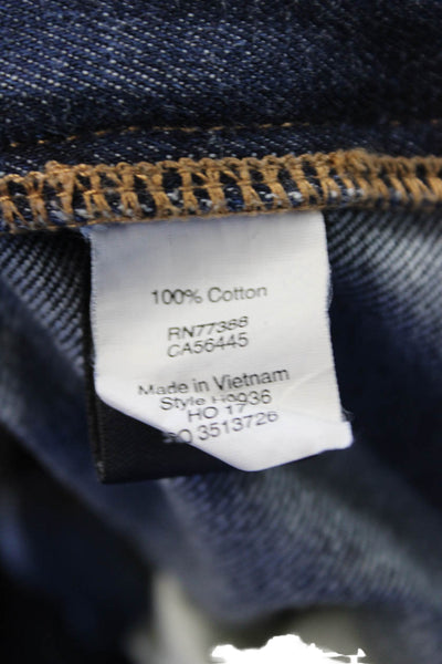 J Crew Womens Cotton Zip Button Denim Wide Leg Jeans Blue Size EUR 30