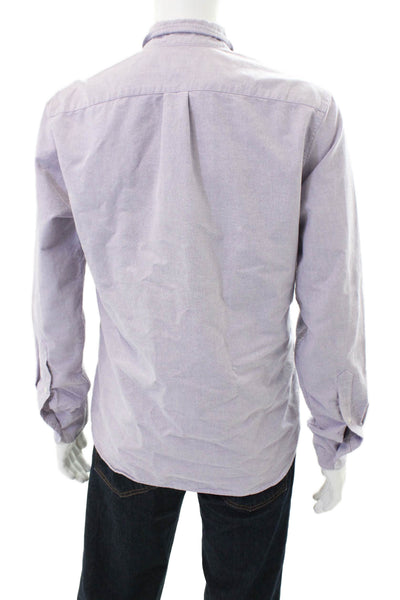 J Crew Mens Long Sleeve Casual Button Down Shirt Purple Size M
