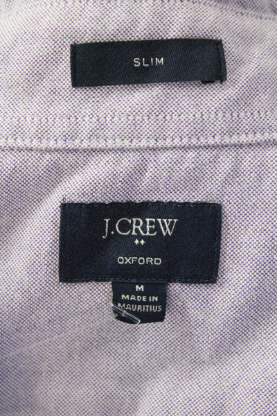 J Crew Mens Long Sleeve Casual Button Down Shirt Purple Size M