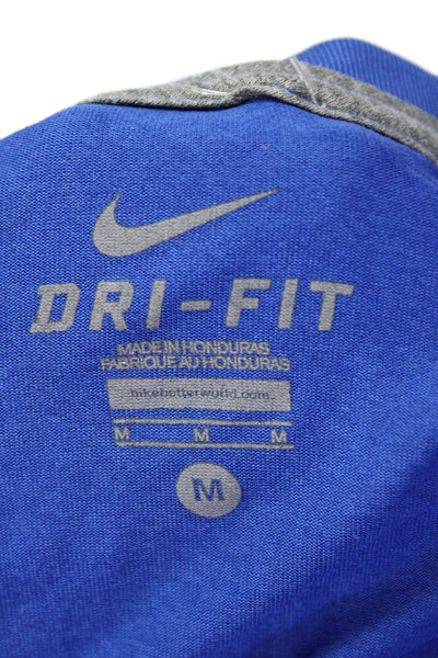 Nike Mens Cotton Short Sleeve Round Neck Casual T-shirt Blue Size M