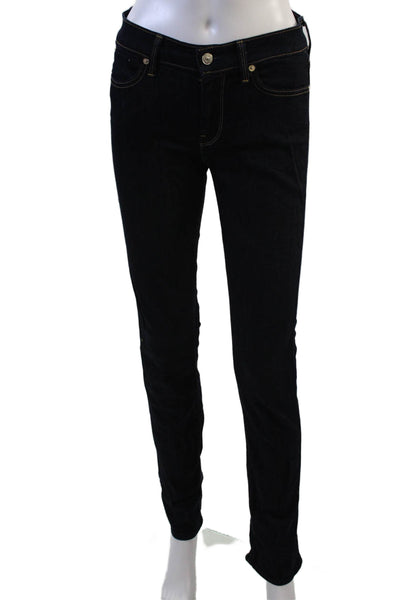7 For All Mankind Women's Dark Wash Five Pocket Straight  Denim Pants Size 28