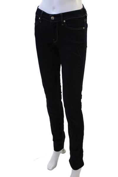 7 For All Mankind Women's Dark Wash Five Pocket Straight  Denim Pants Size 28