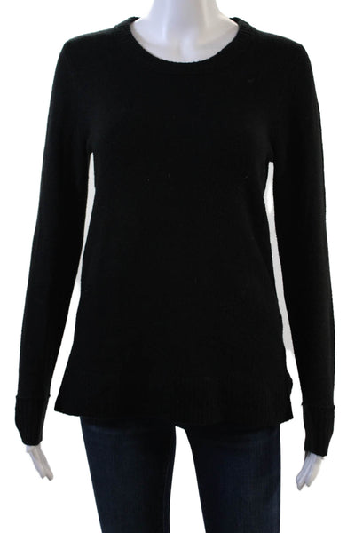 J Crew Women's Round Neck Long Sleeves Pullover Sweater Black Size XS
