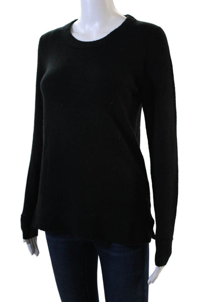 J Crew Women's Round Neck Long Sleeves Pullover Sweater Black Size XS