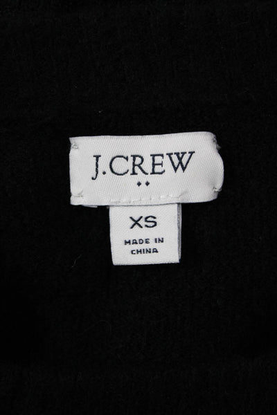 J Crew Women's Round Neck Long Sleeves Pullover Sweater Black Size XS