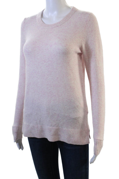 J Crew Women's Long Sleeves Ribbed Hem Pullover Sweater Pink Size XS