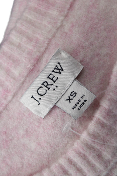 J Crew Women's Long Sleeves Ribbed Hem Pullover Sweater Pink Size XS