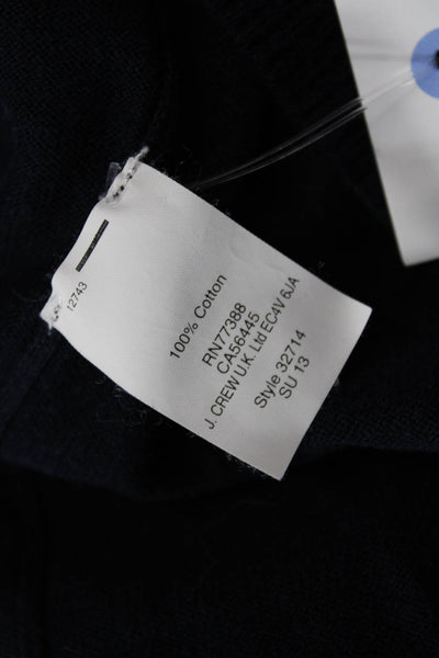 J Crew Women's V-Neck Long Sleeves Pullover Sweater Navy Blue Size S