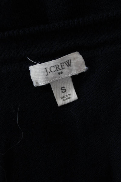 J Crew Women's V-Neck Long Sleeves Pullover Sweater Navy Blue Size S