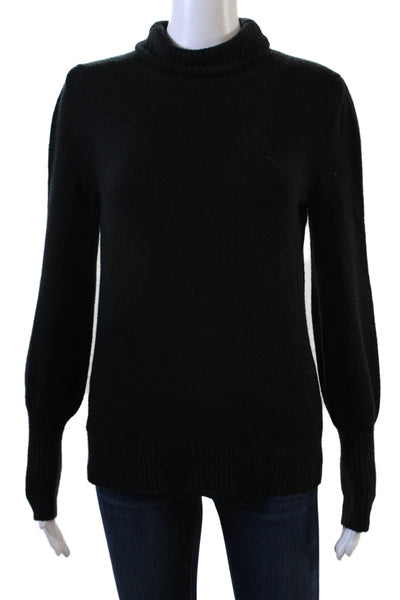J Crew Women's Long Sleeves Ribbed Hem Turtleneck Sweater Black Size XS