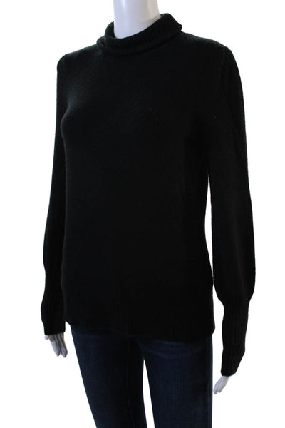 J Crew Women's Long Sleeves Ribbed Hem Turtleneck Sweater Black Size XS