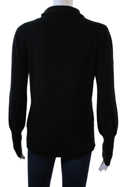 J Crew Women's Long Sleeves Ribbed Hem Turtleneck Sweater Black Size XS