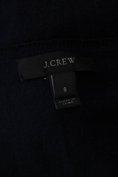 J Crew Women's V-Neck Long Sleeves Wool Pullover Sweater Blue Size S