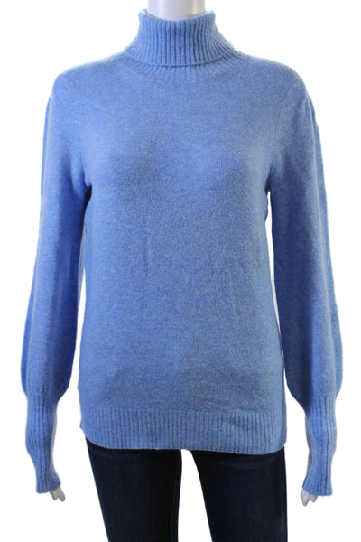 J Crew Women's Turtleneck Long Sleeves Pullover Sweater Blue Size XS